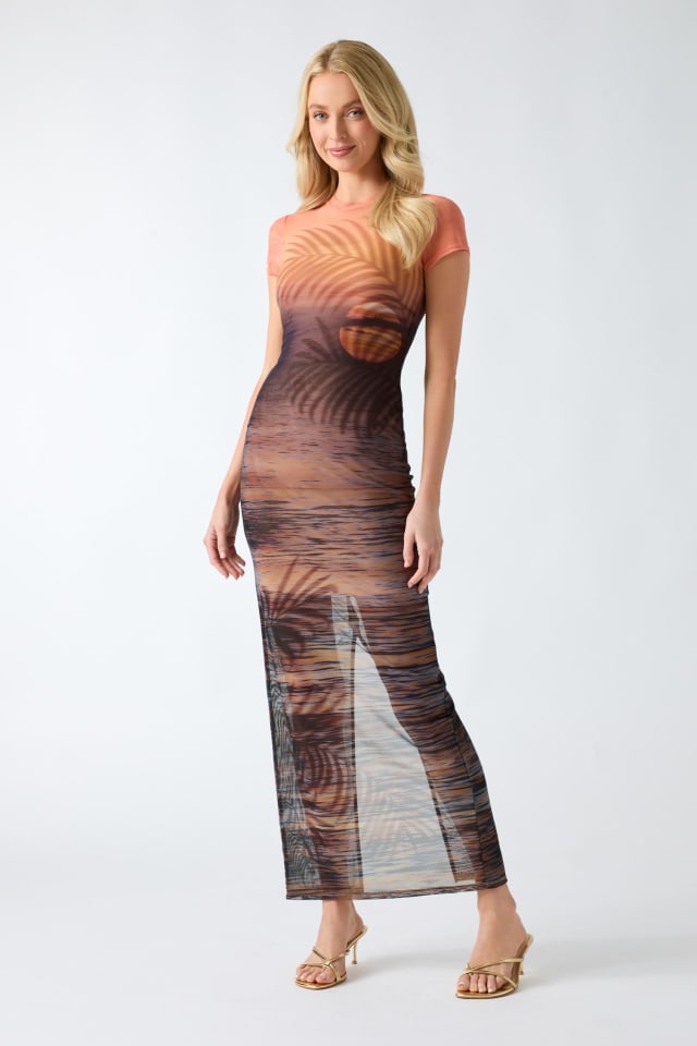 Printed long dress