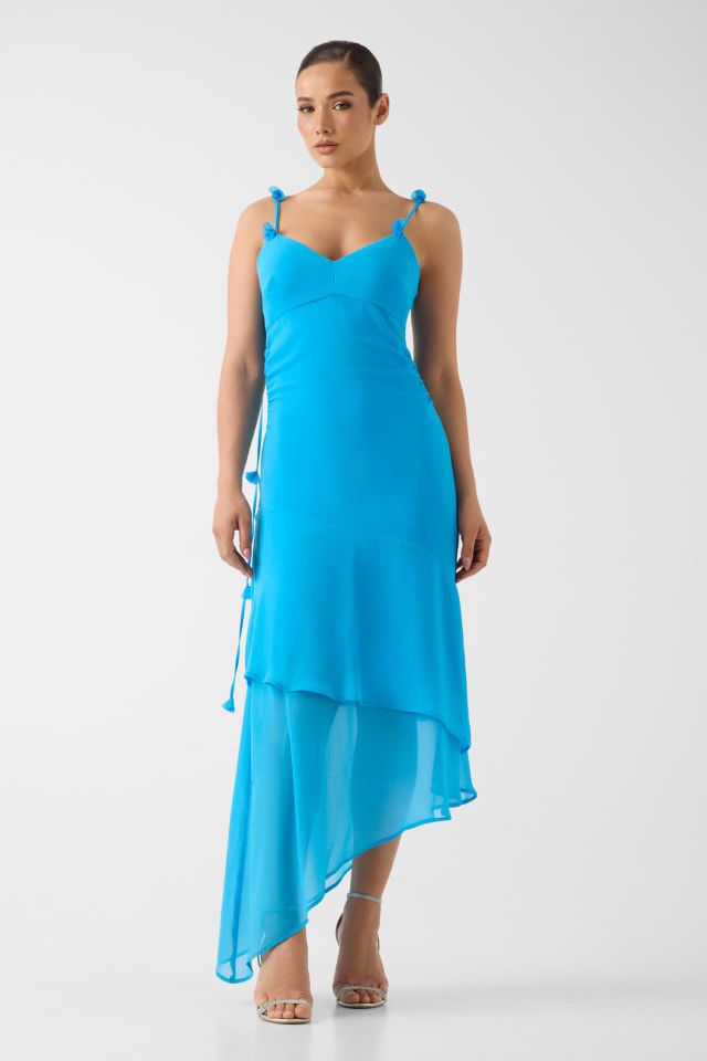 GUESS Ruffled long dress