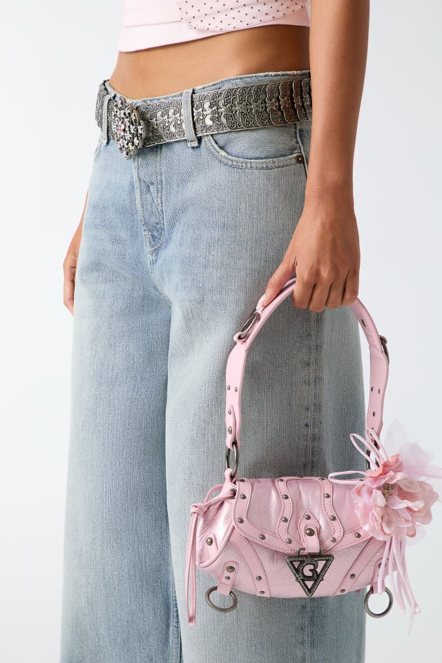 GUESS® Genuine leather mini shoulder bag