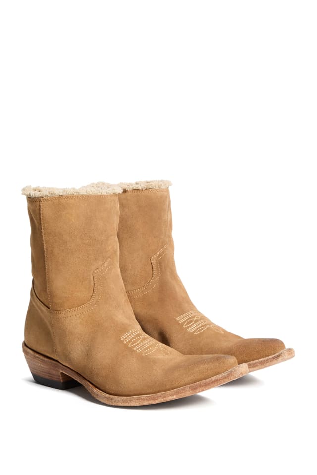 Suede camperos boots