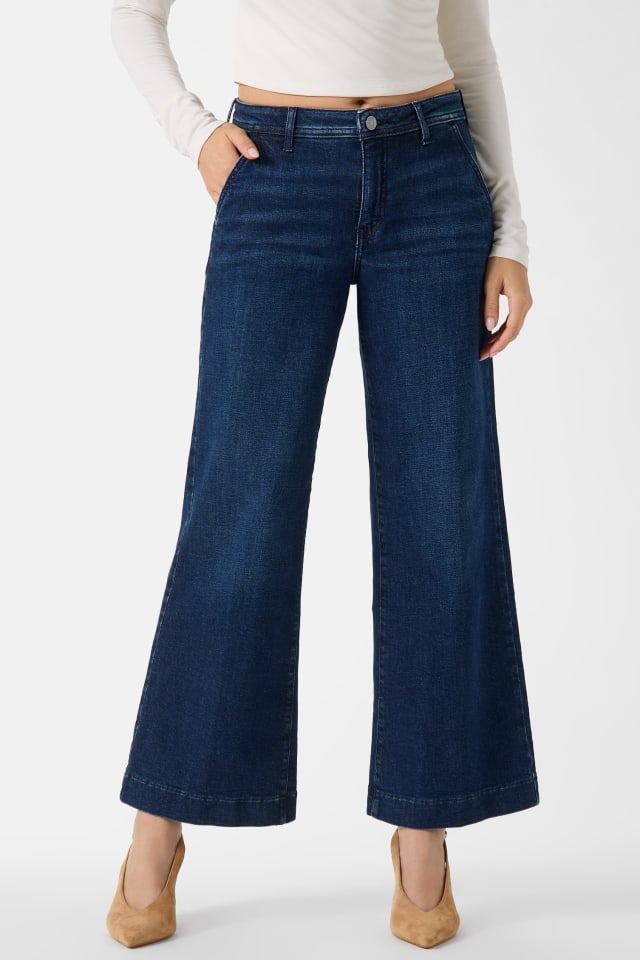 Eco Zoya Cropped Wide-Leg Jeans