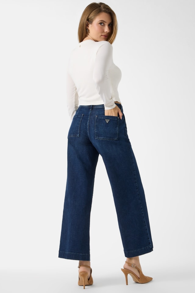 GUESS® Eco Zoya Cropped Wide-Leg Jeans Women
