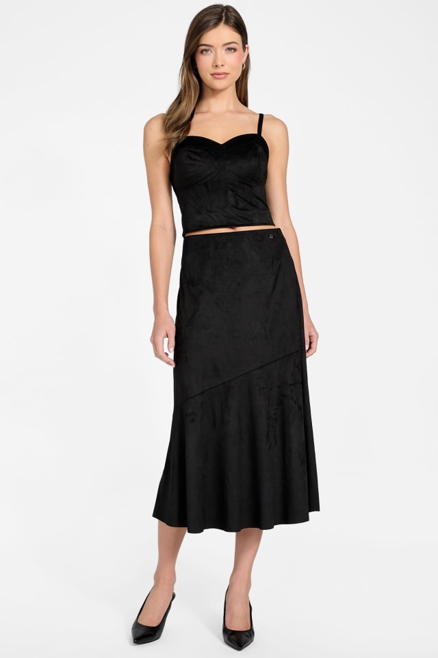 GUESS® Eco Nunzia Faux-Suede Corset Top Women