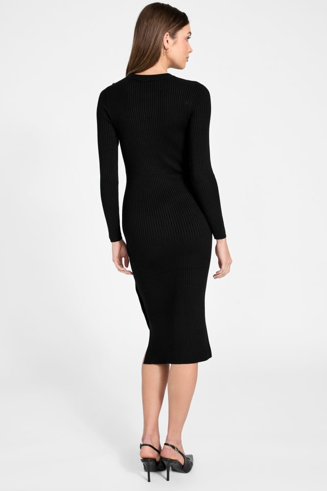 GUESS® Button Trim Midi Sweater Dress Women