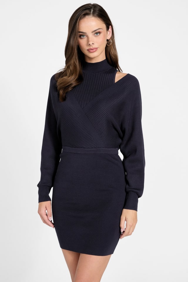 navy blue dress for baby girl GUESS® Rib-knit mini dress