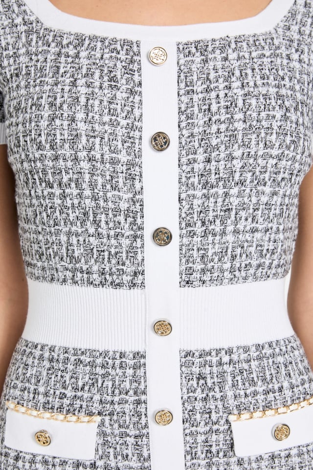 スカート Window Check Tweed Mini Dress sheller】Window Check Tweed