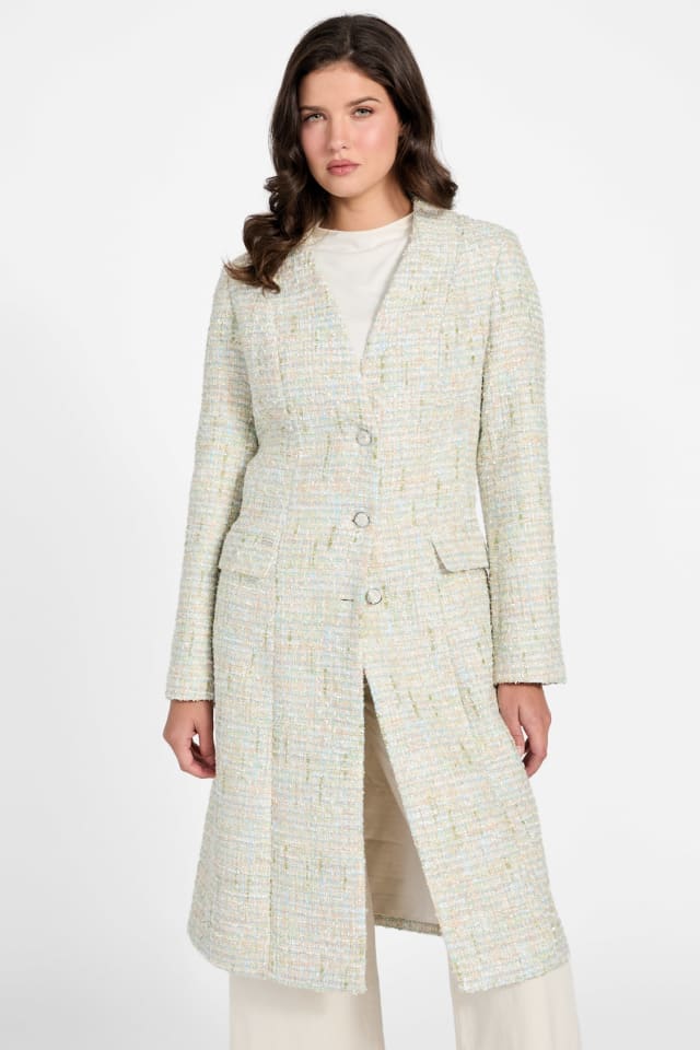 GUESS® Tweed long coat
