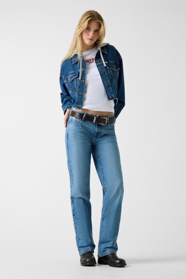 Cropped hooded denim jacket Women | GUESS Jeans®
