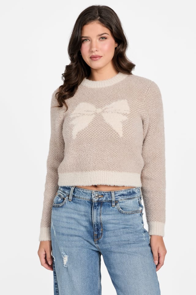 Bow Fuzzy Sweater
