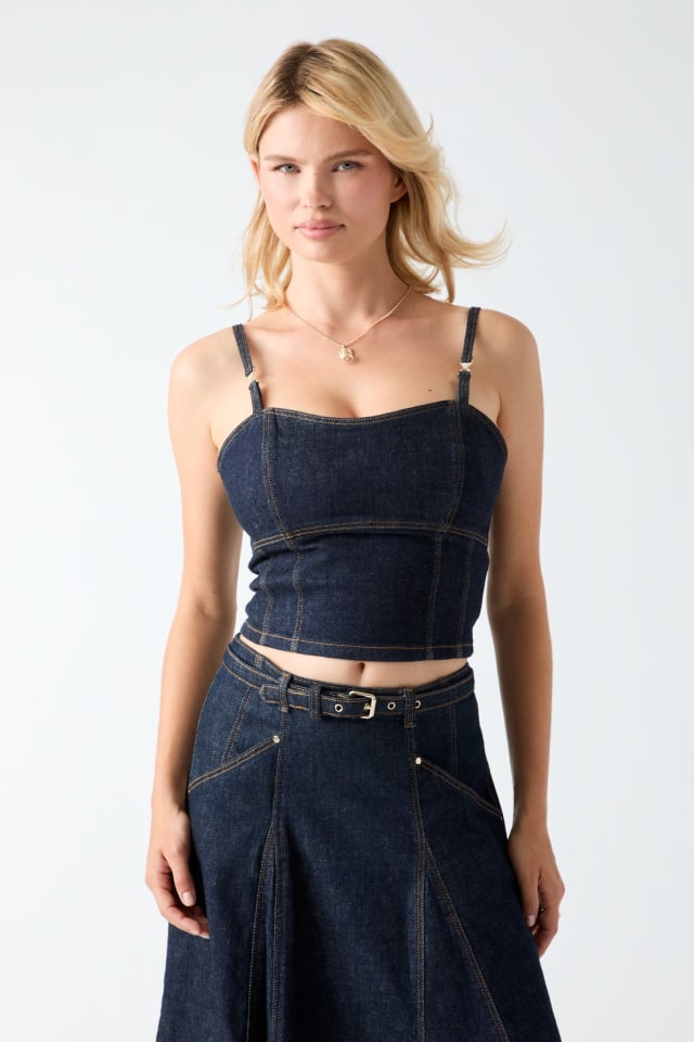 Denim bustier