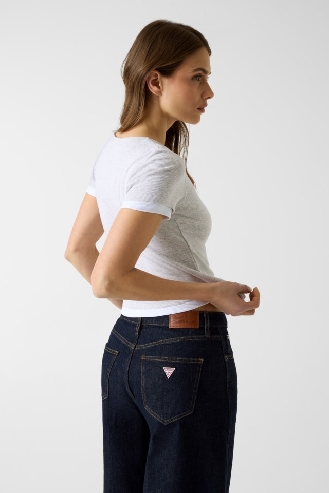 Double rib-knit top Women | GUESS Jeans®