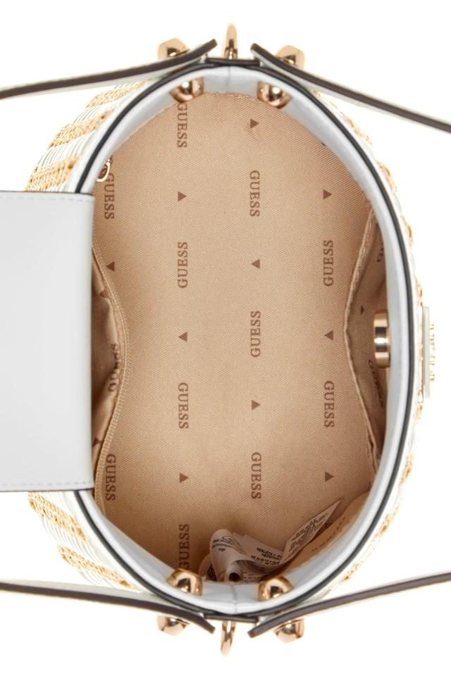 GUESS® Atalia Raffia Crossbody Bucket Bag Women