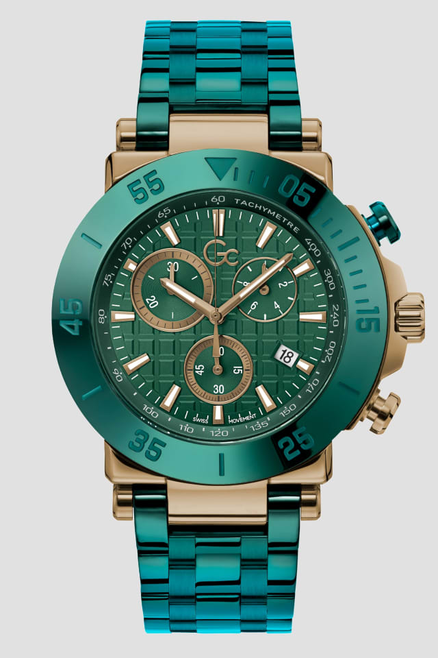 GUESS® Green Chronograph Watch