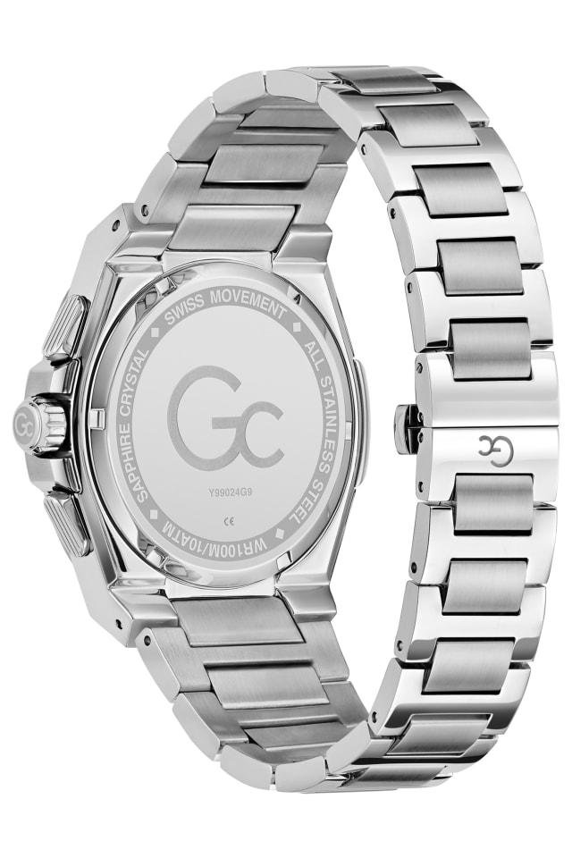 GUESS® Gc Silver-Tone Chronograph Watch Men