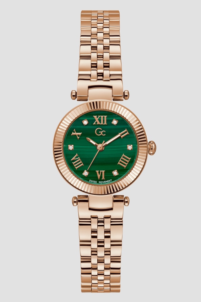 Gc Malachite Gemstone Analog Watch
