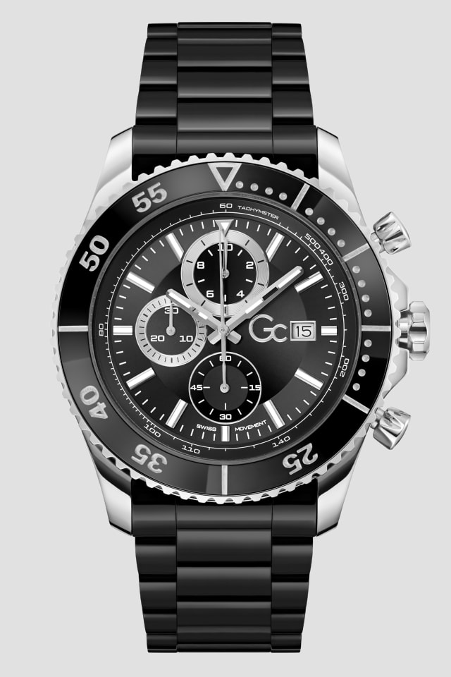 GUESS® Two-Tone Multifunction Ceramic Watch