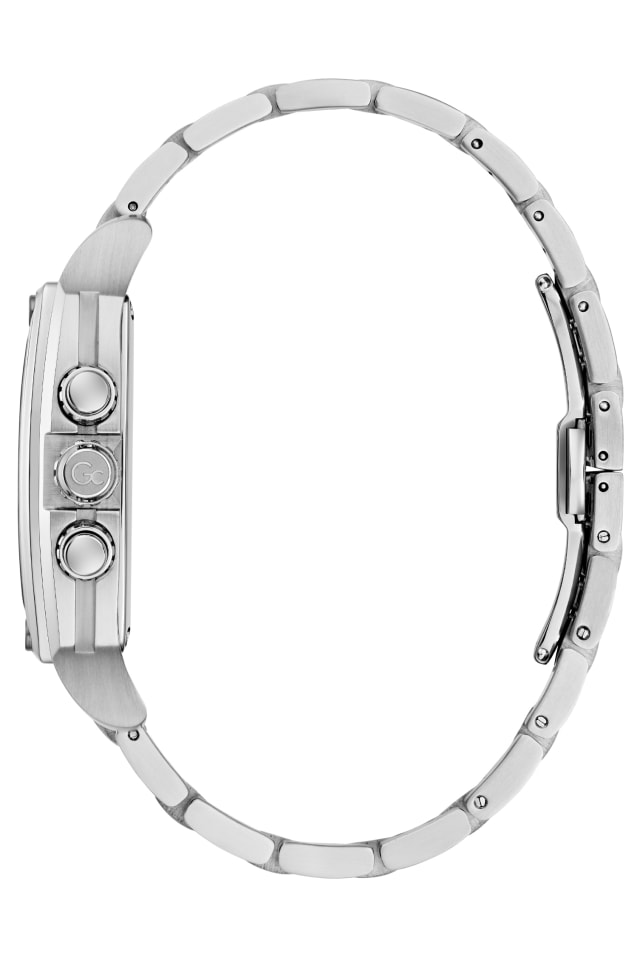 GUESS® Silver-Tone Square Multifunction Watch Men