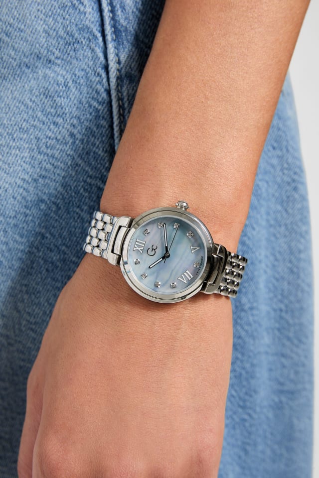 MARCIANO by GUESS® Gc Silver-Tone Analog Watch
