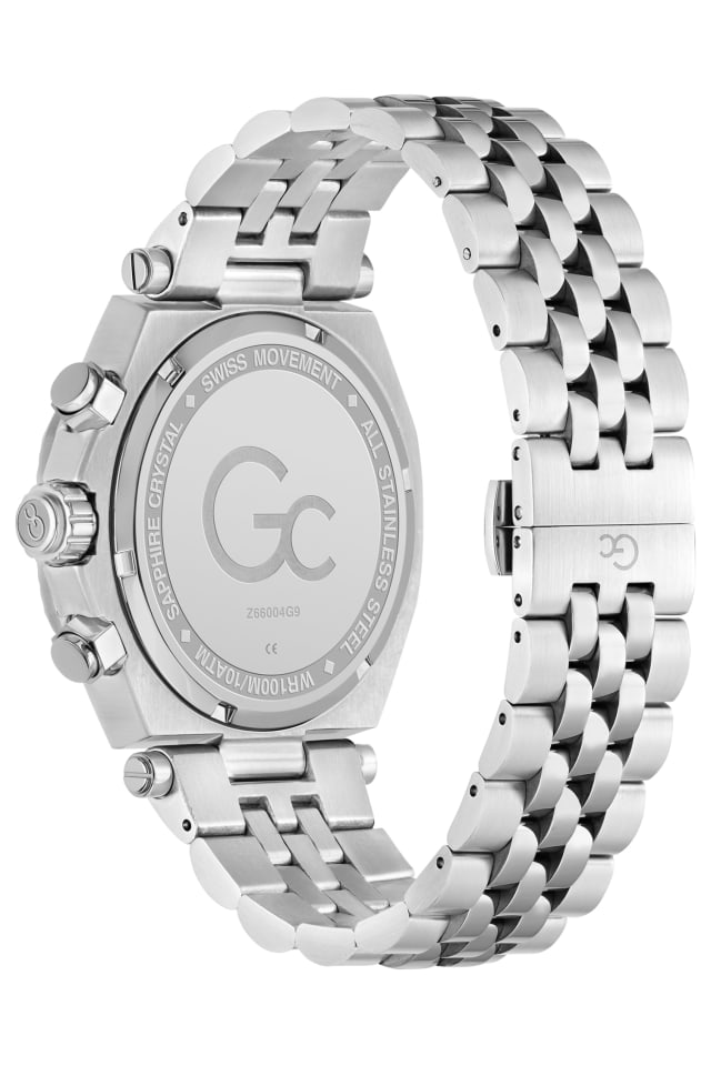 GUESS® Gc Silver-Tone Multifunction Watch Men