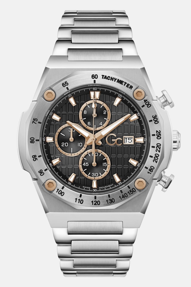【稼働】 GC WATCHES X90020G4S クロノグラフ 腕時計 GUESS® Gc Silver-Tone Chronograph Watch
