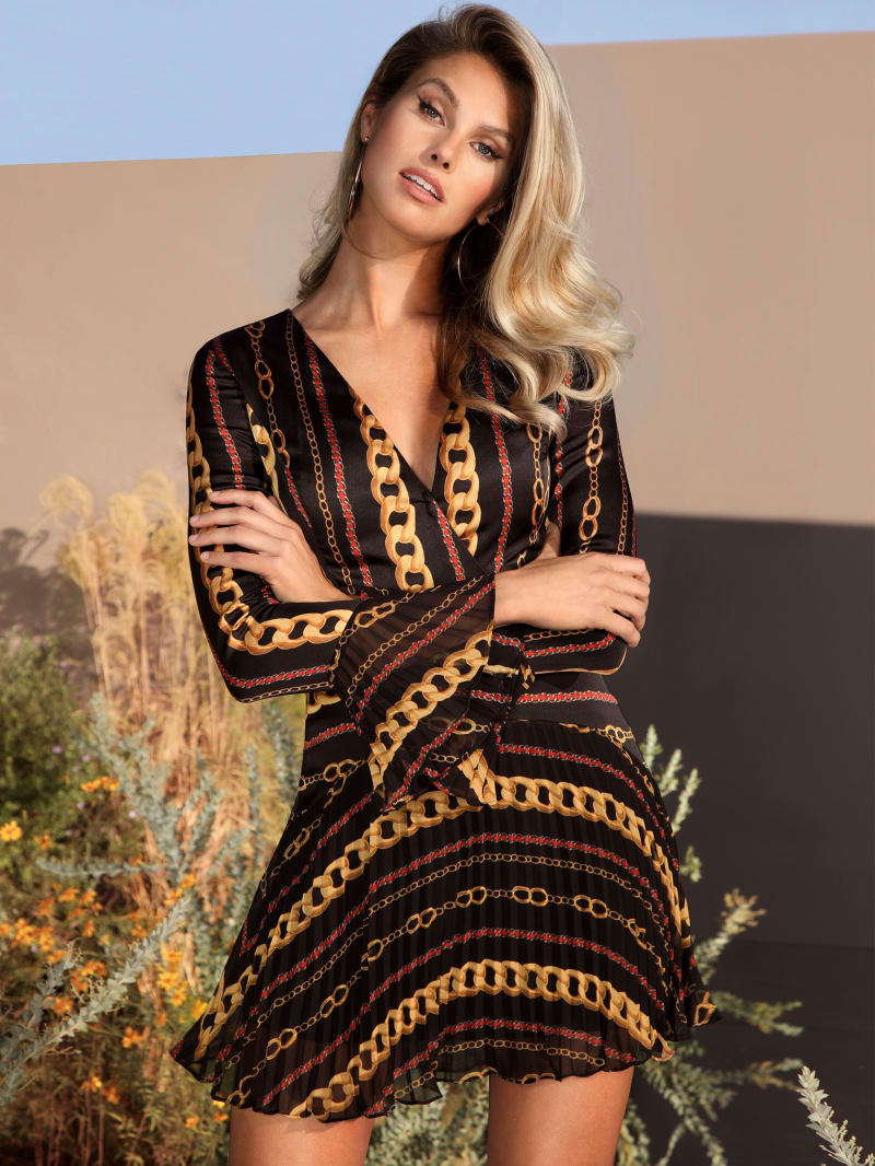 Chain Reaction Pleated Dress GUESS