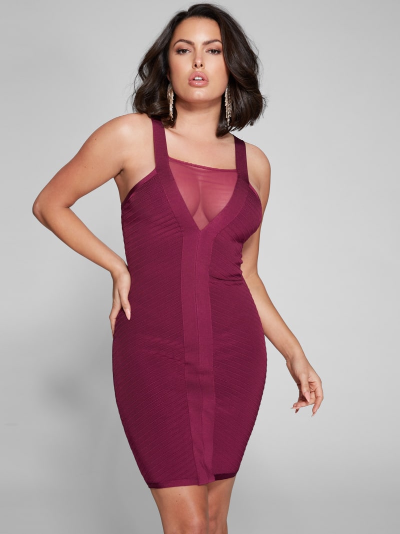 magenta bandage dress