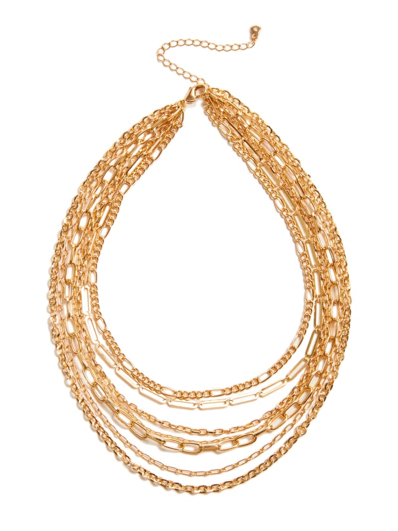 GoldTone Layered Chain Necklace Marciano