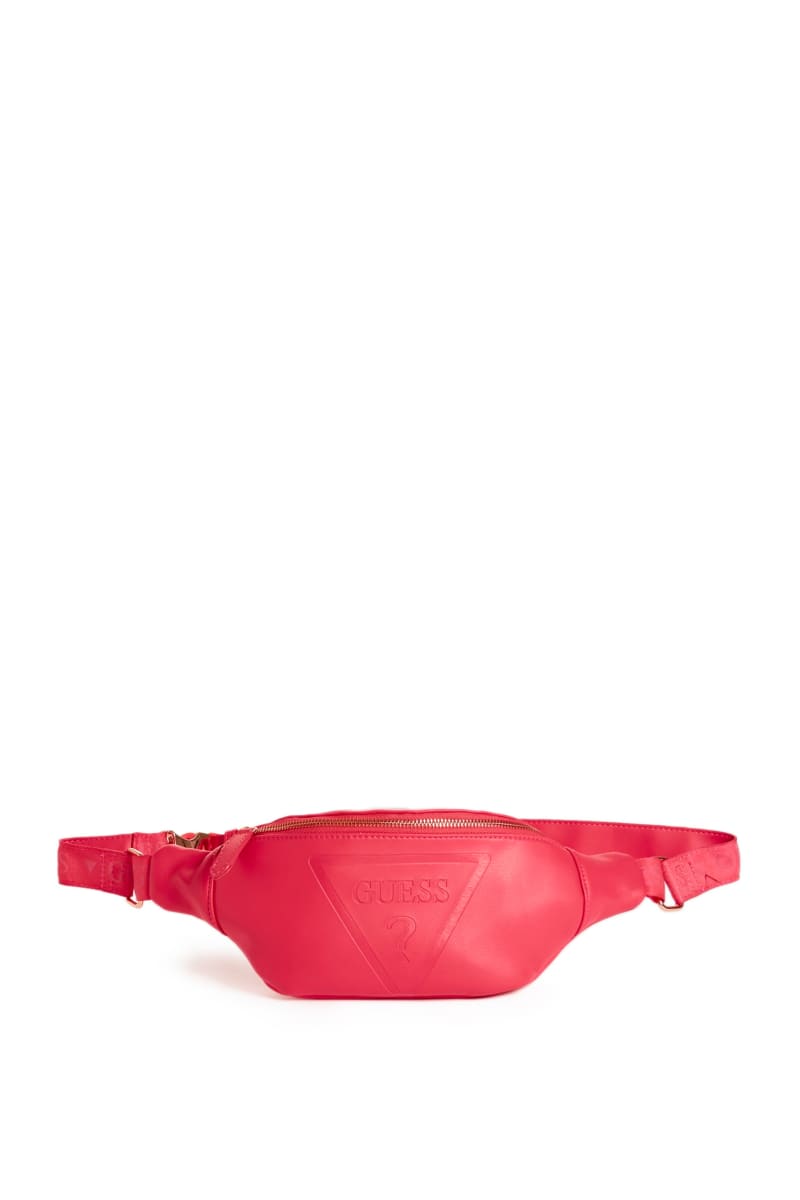 guess waist bag red