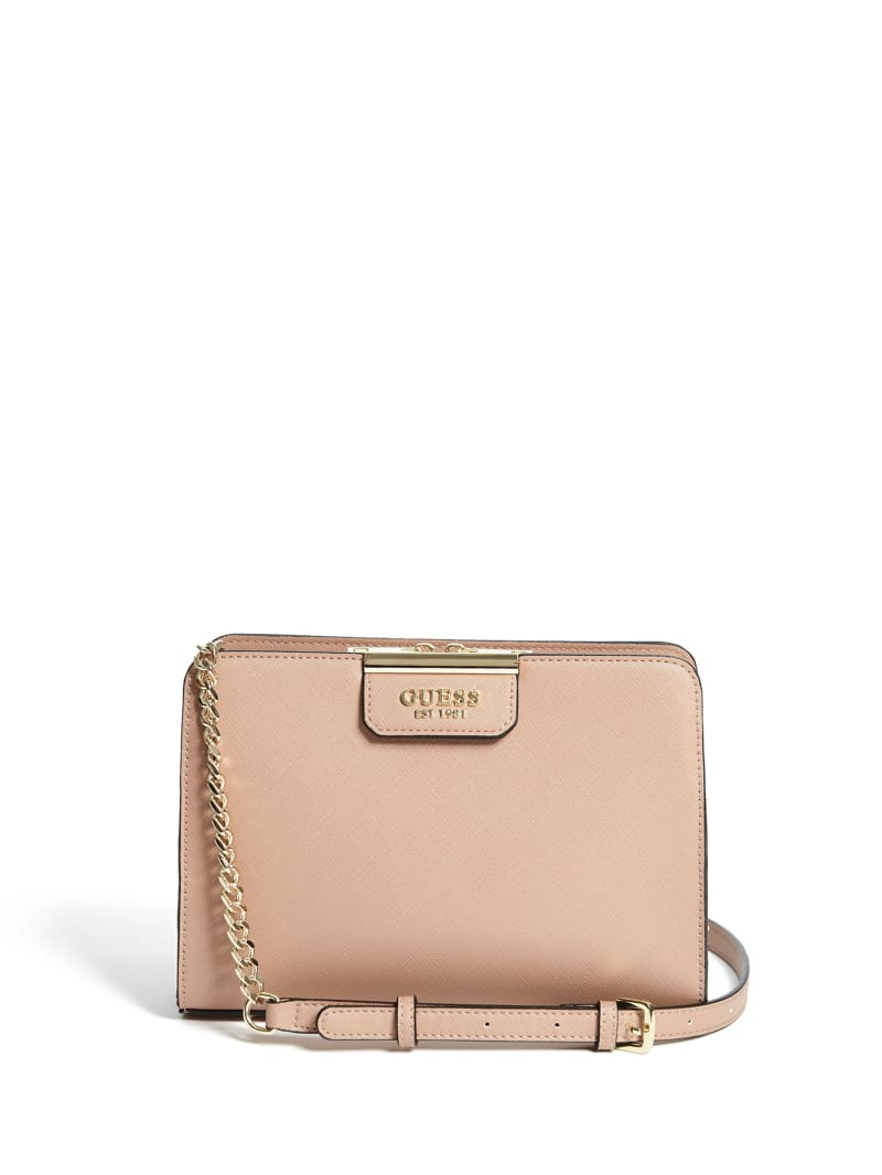 guess tan handbag