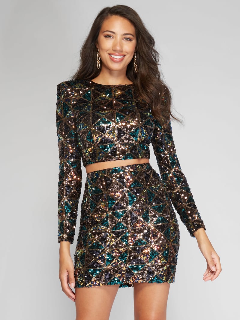 two piece sequins set