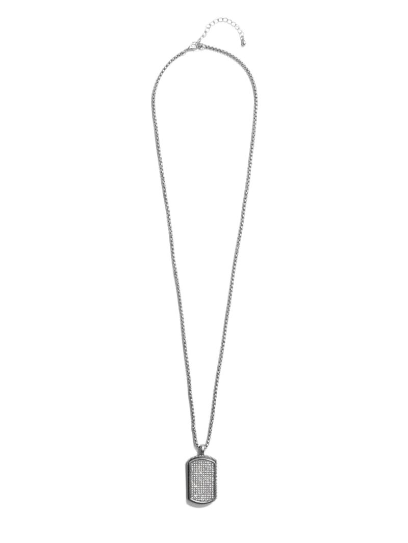 Rhinestone dog tag necklace online