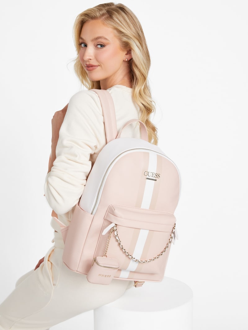 Guess striped deals backpack