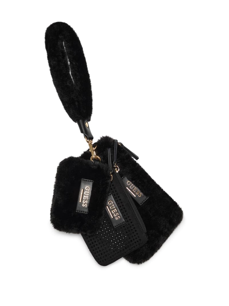Faux-Fur 3-Piece Wristlet Set