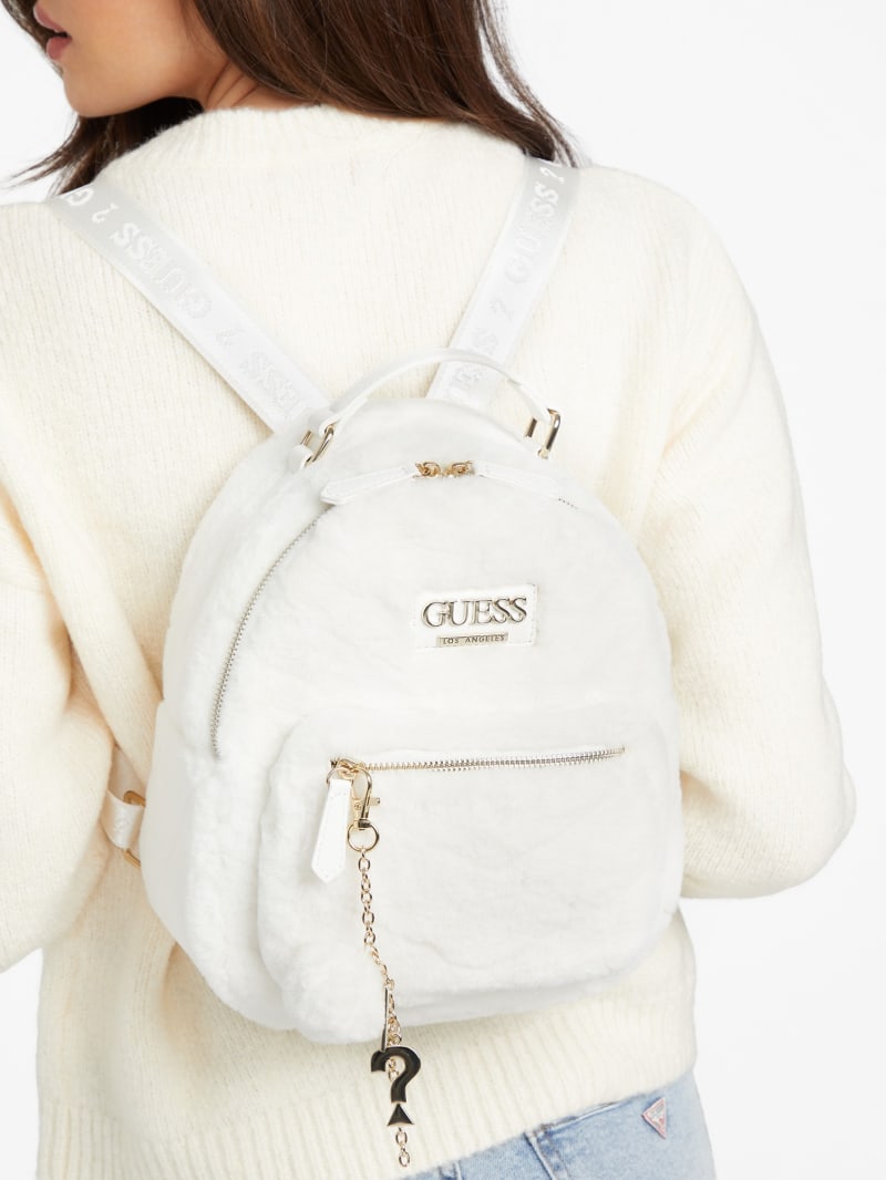 Guess white fur bag Clearance