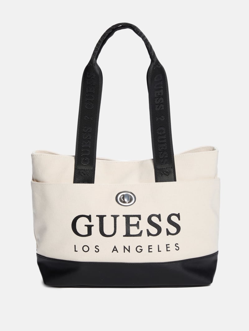 ワールド オンラインストア Canvas Logo Tote | GUESS Factory バッグ