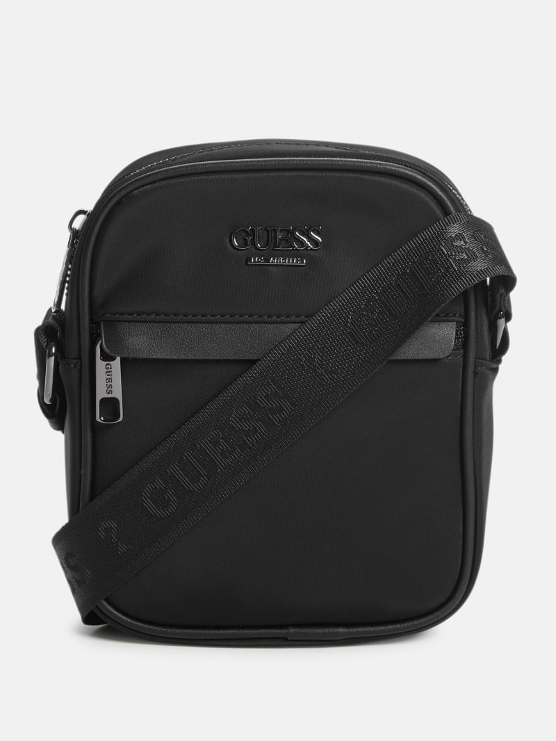 美品！FLOW VEGA BLACK 28cm モリスポケース付き Nylon Crossbody Bag | GUESS Factory