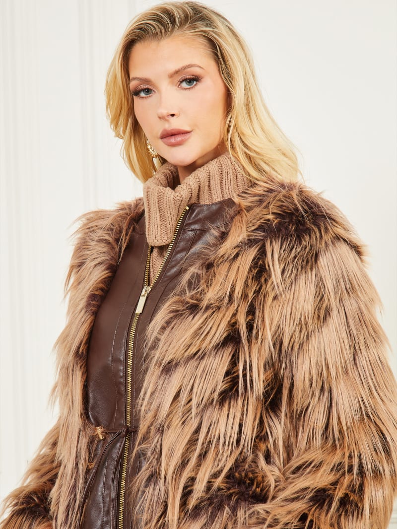 Dinah Shaggy Coat GUESS