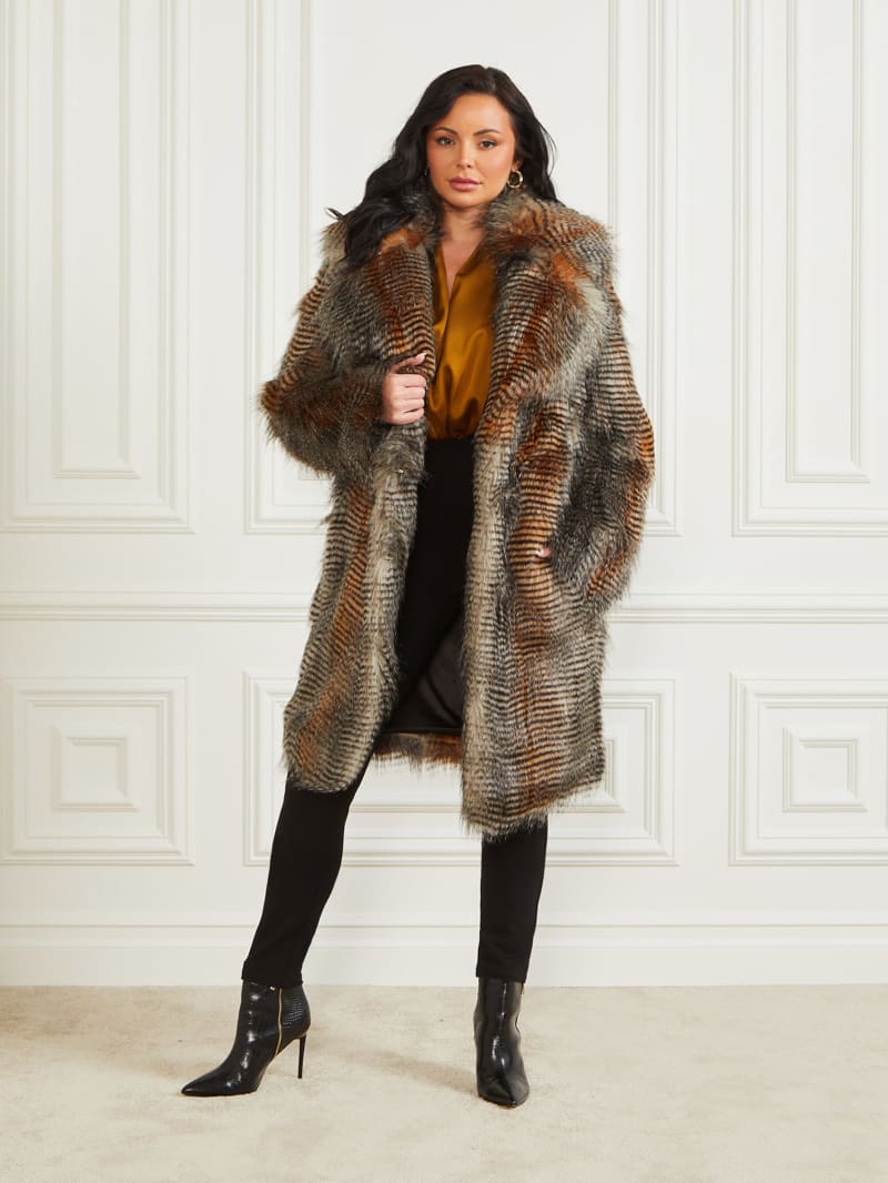 Alexandra Faux-Fur Coat | GUESS Canada