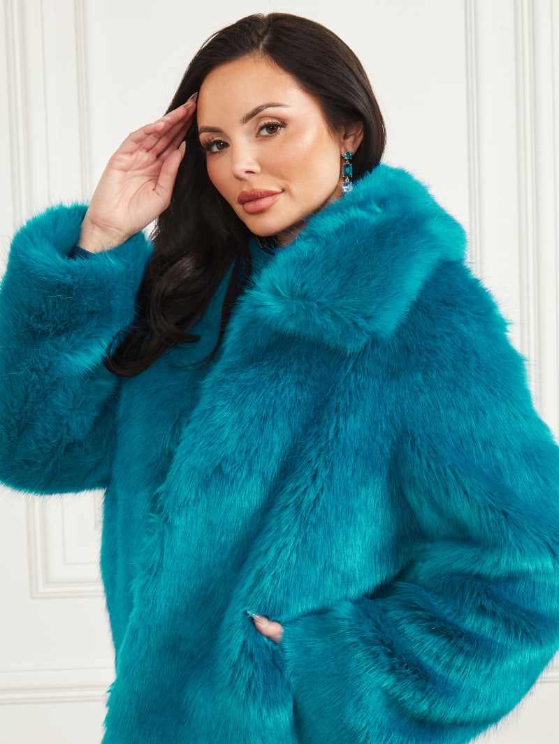 Faux fur coat womens clearance