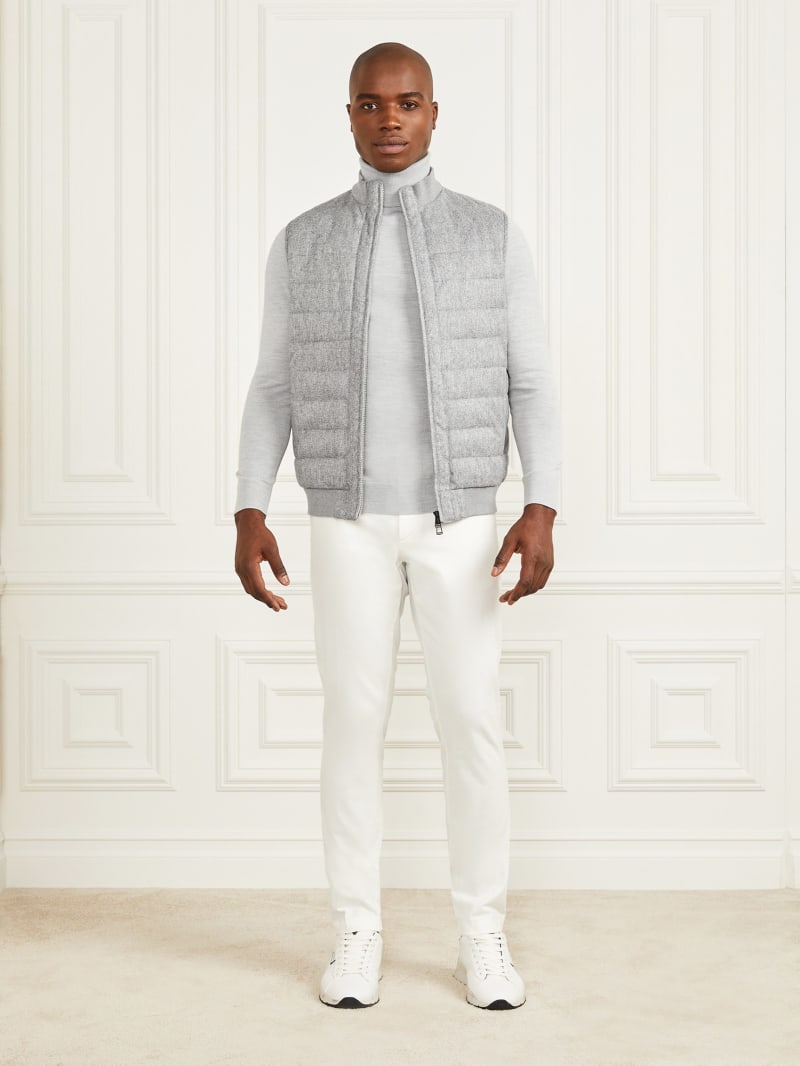 Mens grey puffer vest on sale
