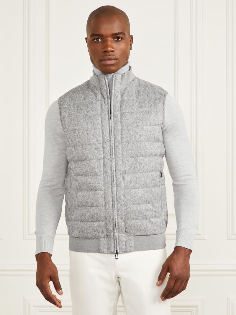 Mens grey quilted clearance vest