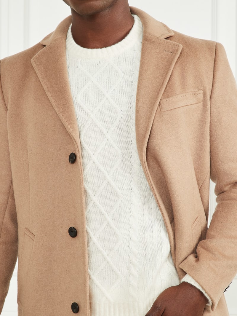 Guess single breasted button front skirted coat online