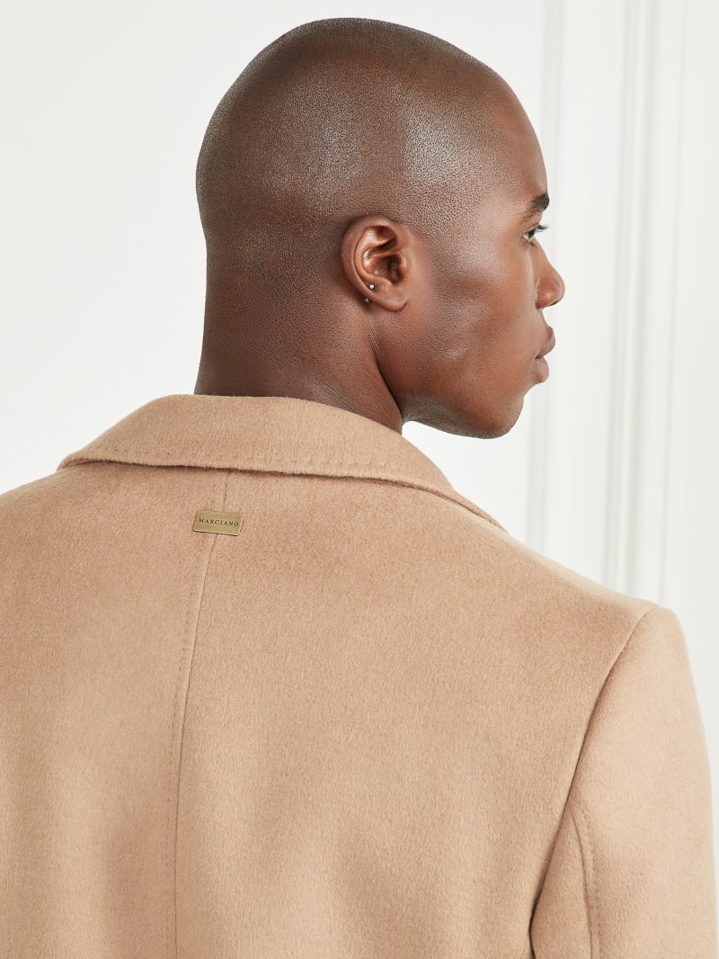 Guess single breasted button front skirted coat online