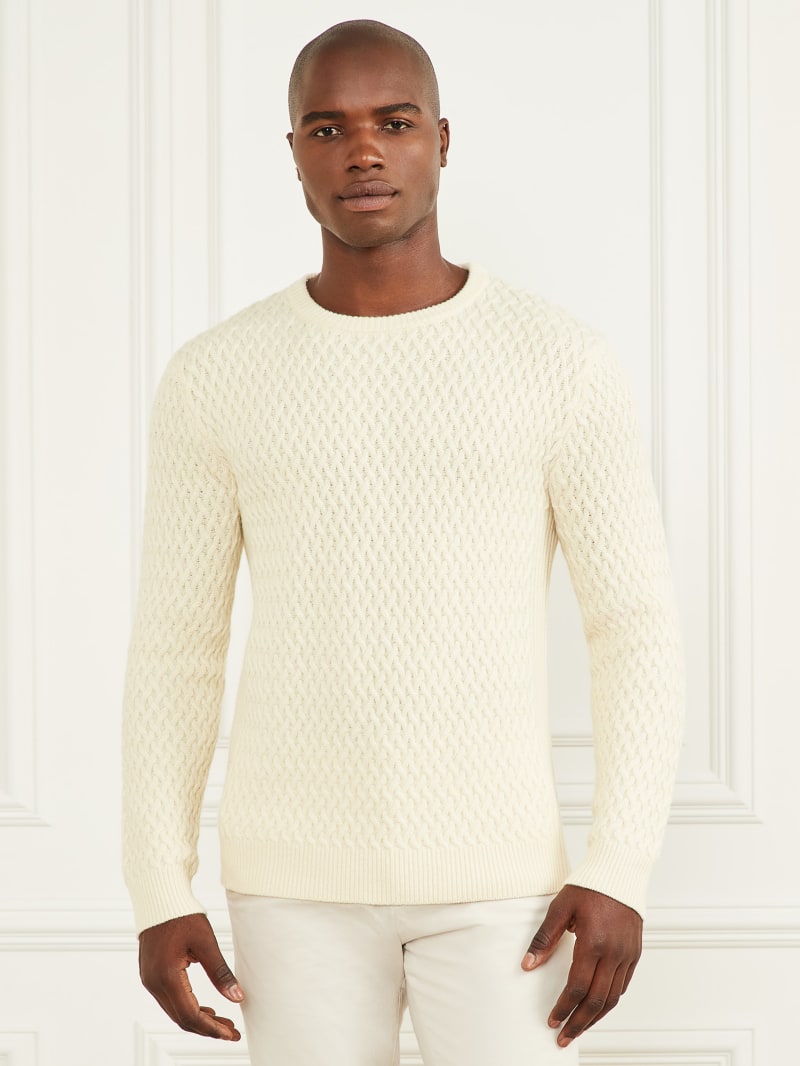 Guess cream jumper sales