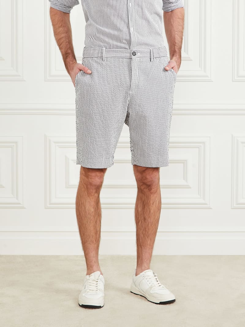 Mens white capri shorts shop