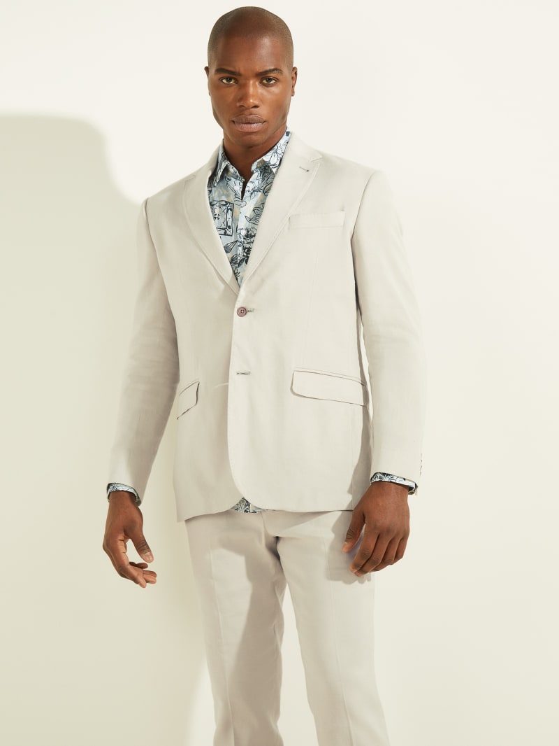 MARCIANO by GUESS® Linen-Blend Single Breasted Blazer
