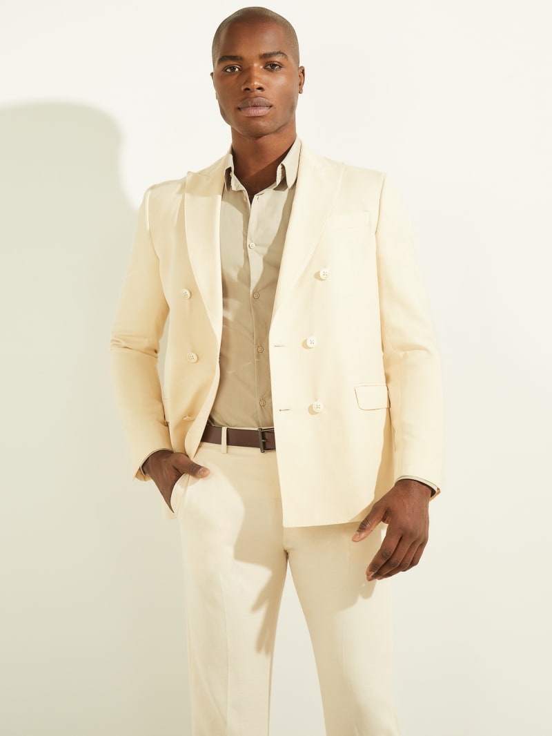 Guess white blazer top