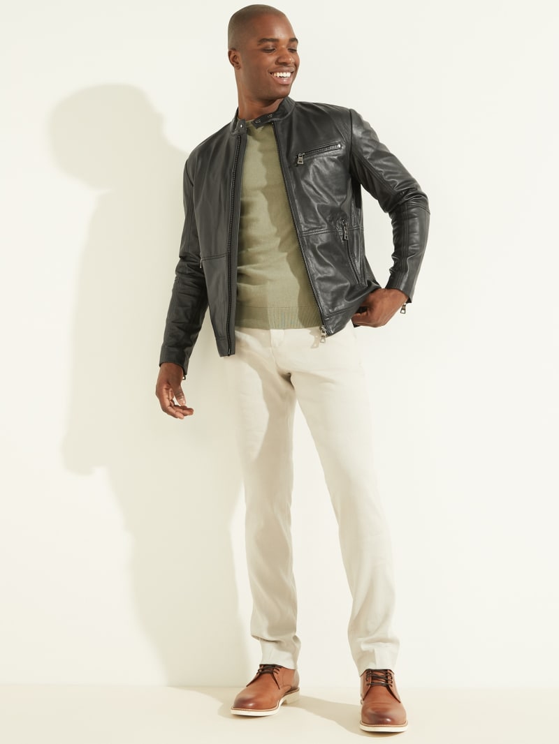 Guess leather biker jacket new arrivals