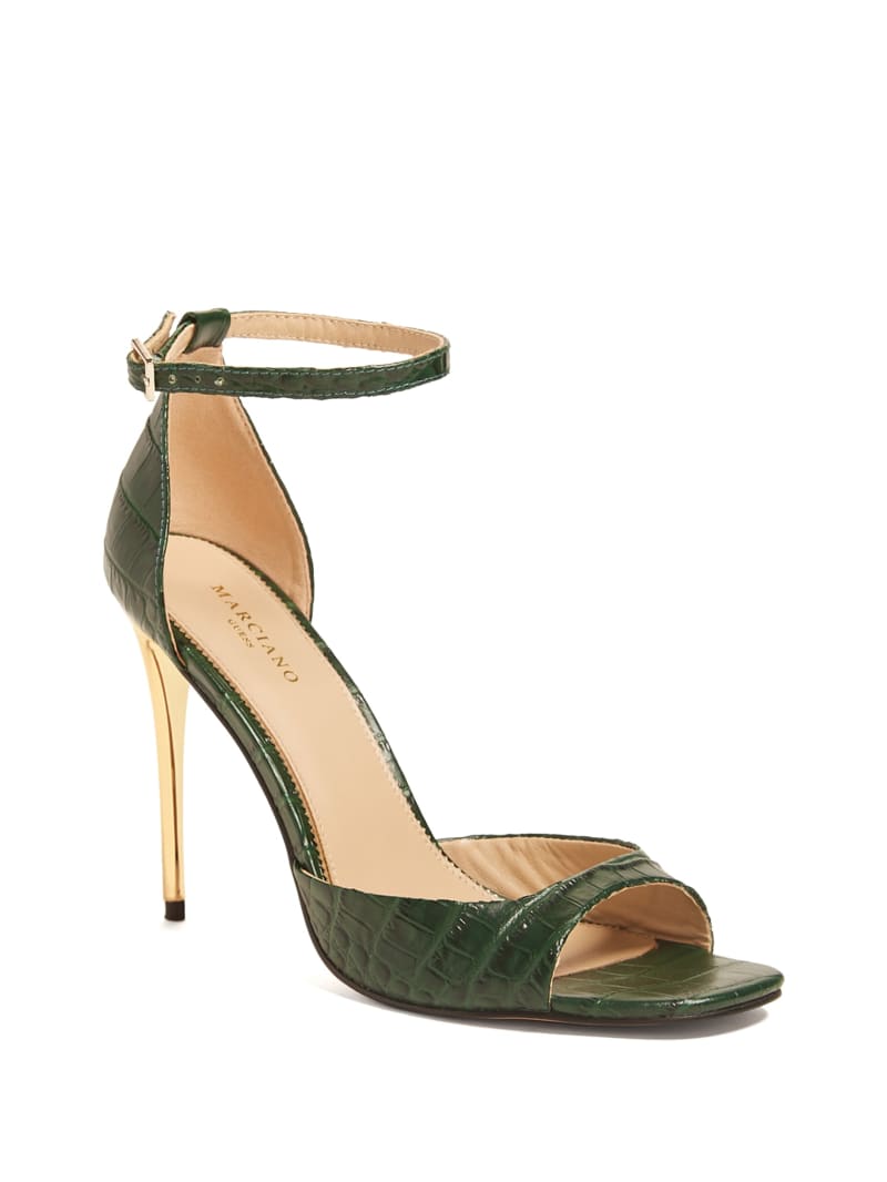 Heeled Peep-Toe Sandal