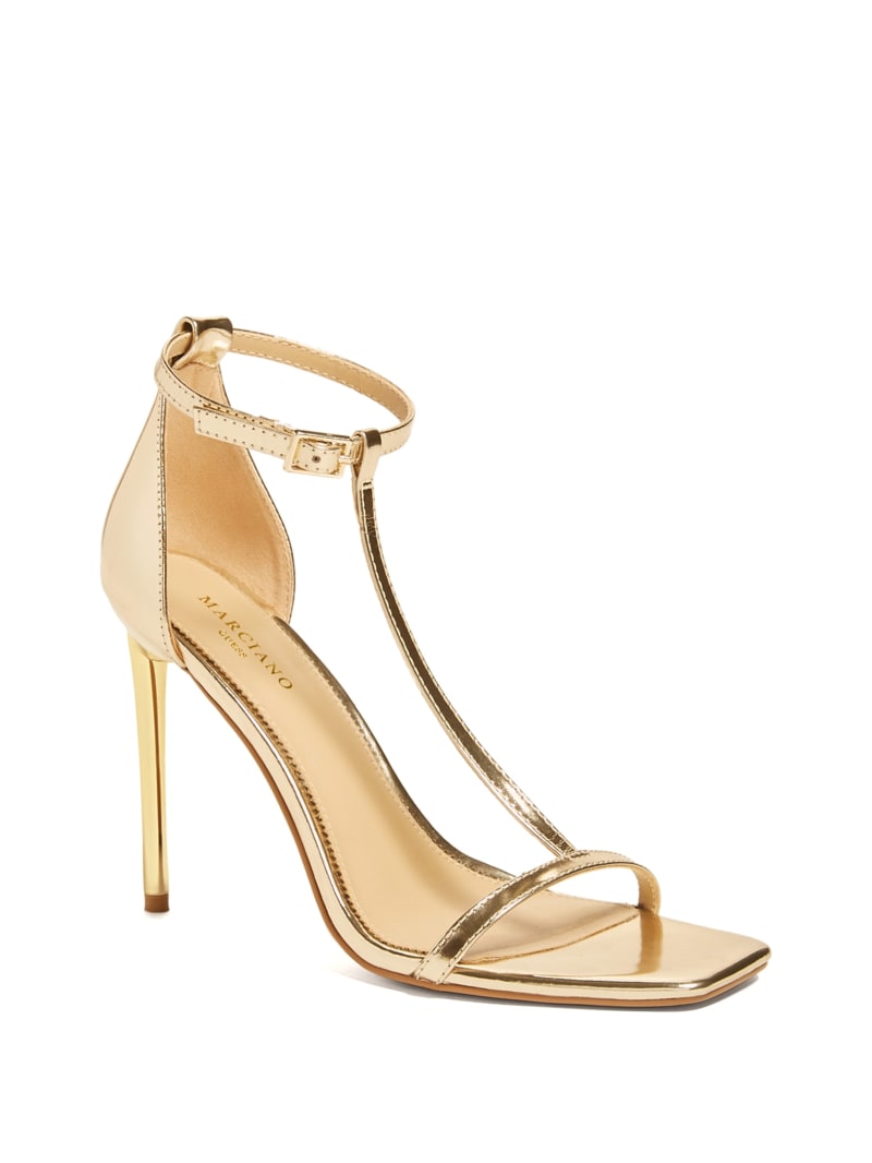 Heeled T-Strap Sandal